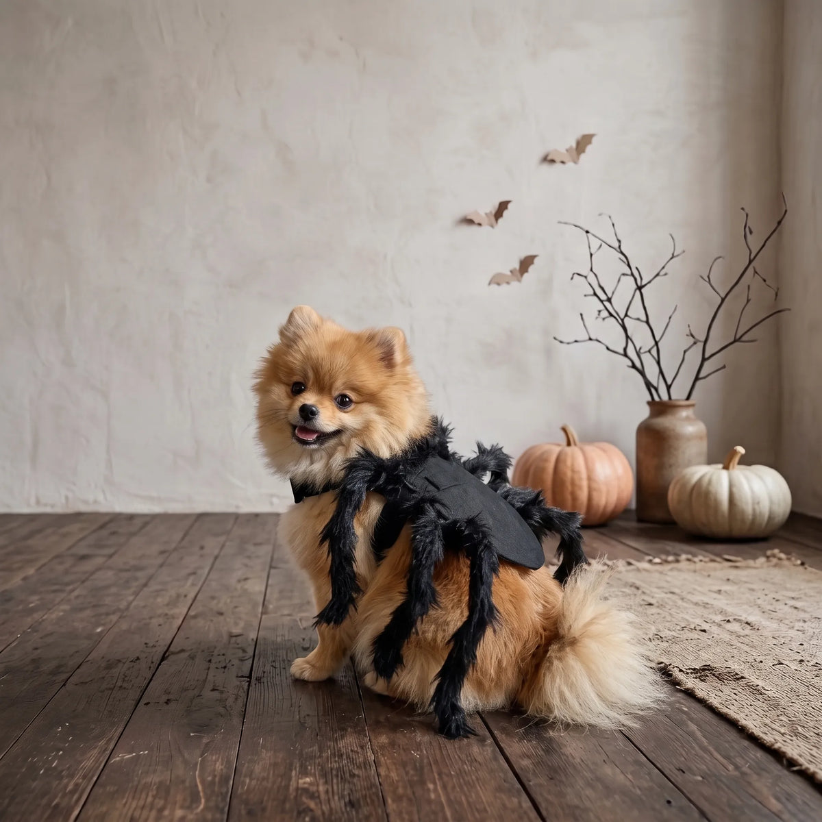 Tamecare Spider Dog Costume, Black Halloween Outfit
