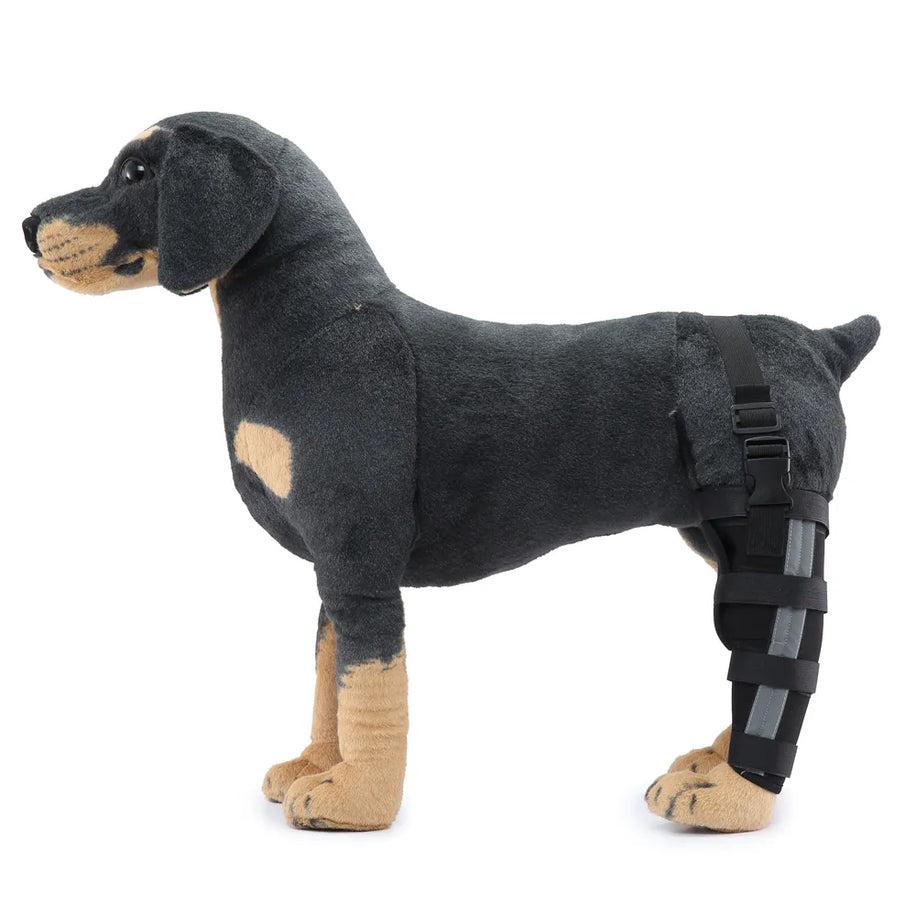 Tamecare Left Rear-Leg Dog Brace with Support Bars & Reflective Straps