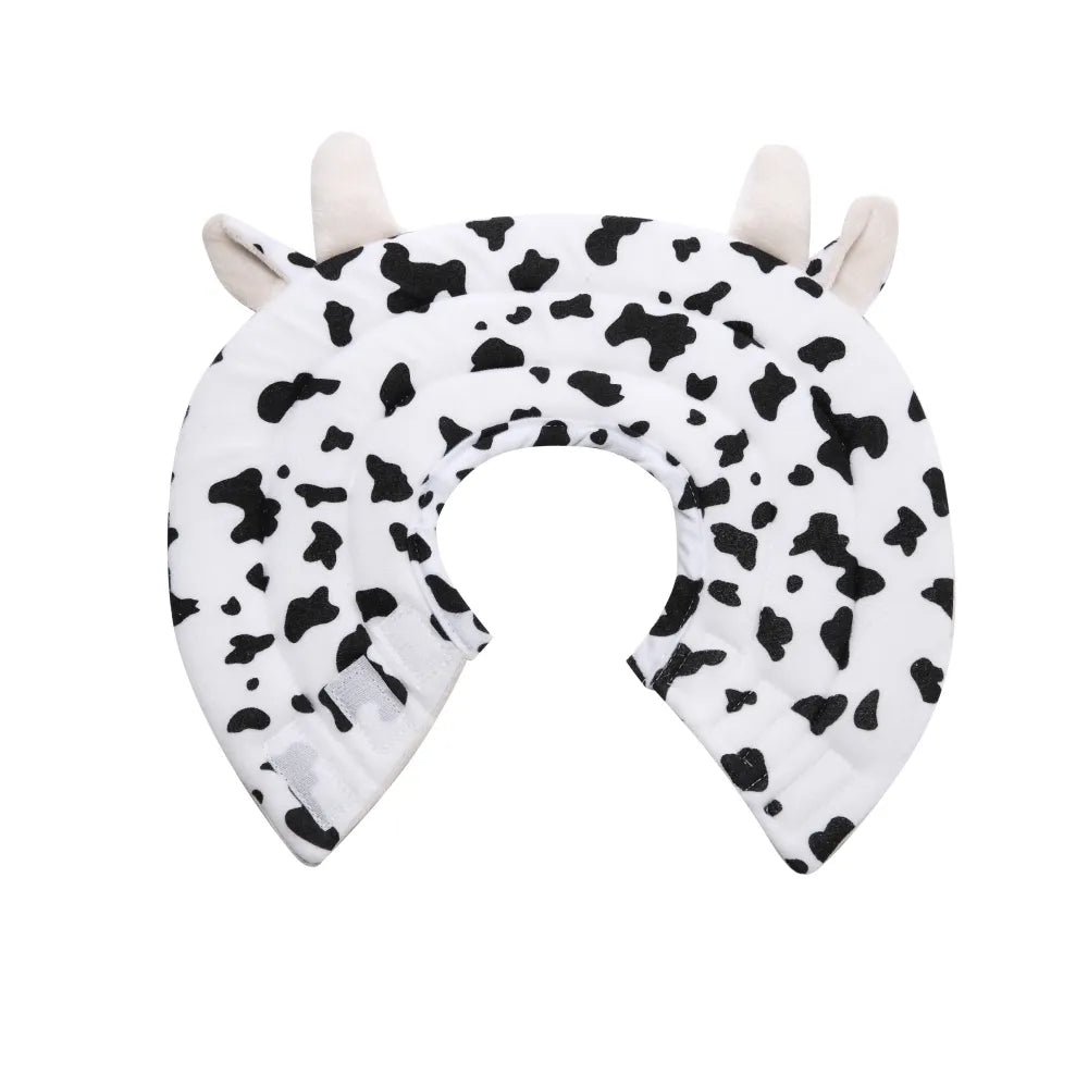 Cow-themed Elizabethan collar