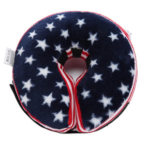 Tamecare USA Stars Inflatable Recovery Collar, Navy Flag Print