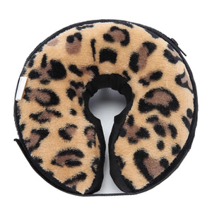 Tamecare Leopard Print Inflatable Recovery Collar for Dogs & Cats