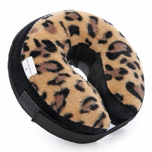 Tamecare Leopard Print Inflatable Recovery Collar for Dogs & Cats