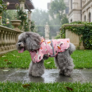 Cartoon Puppy Dog Rain Jacket with Reflective Strip