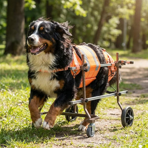 Tamecare Medium Dog Full-Support 4-Wheel Wheelchair, Gray Frame