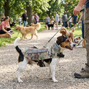 Tamecare Green Camo Pocket Anti-Bite Recovery Vest, Double-Stud Design