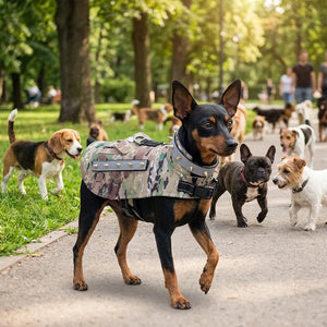 Tamecare Green Camo Pocket Anti-Bite Recovery Vest, Double-Stud Design