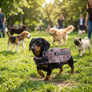 Tamecare Green Camo Pocket Anti-Bite Recovery Vest, Double-Stud Design