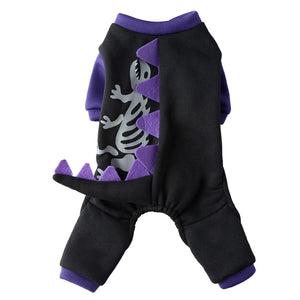 Tamecare Black Skeleton Dragon Dog Halloween Costume