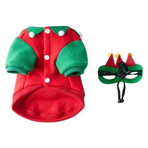 Tamecare Pom-Pom Mask Dog Christmas Costume Set