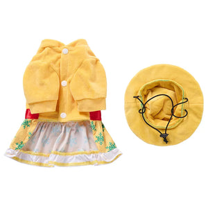 Tamecare Green Snowflake Christmas Dog Dress and Hat Set