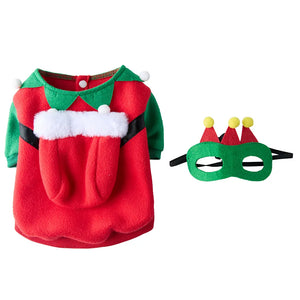 Tamecare Pom-Pom Mask Dog Christmas Costume Set