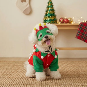 Tamecare Pom-Pom Mask Dog Christmas Costume Set