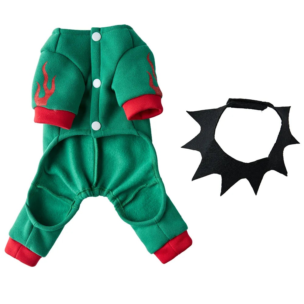 Tamecare Green Spiked Dinosaur Dog Costume