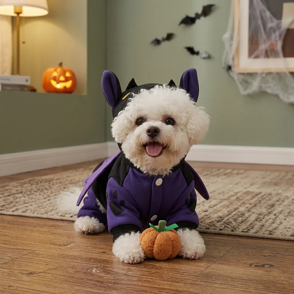 Tamecare Black Bat Dog Halloween Costume