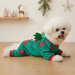 Tamecare Christmas Tree Dog Costume with Red Hat and Wings