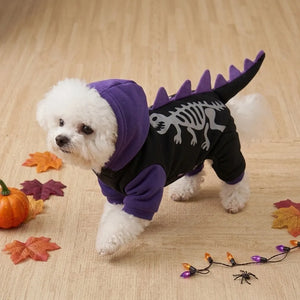 Tamecare Black Skeleton Dragon Dog Halloween Costume