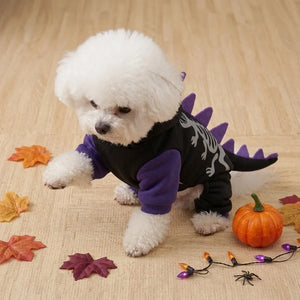 Tamecare Black Skeleton Dragon Dog Halloween Costume