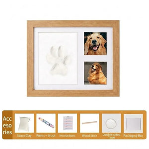 Pet Paw Print Picture Frame, DIY Dog Cat Paw Keepsake Photo Frame