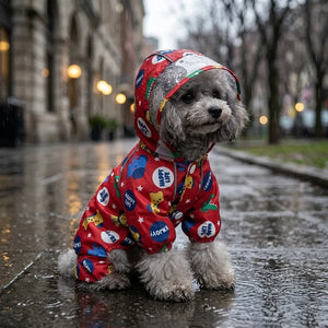 Cute Dinosaur Lion Hooded Waterproof Pet Rain Jacket