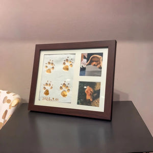 Pet Paw Print Picture Frame, DIY Dog Cat Paw Keepsake Photo Frame