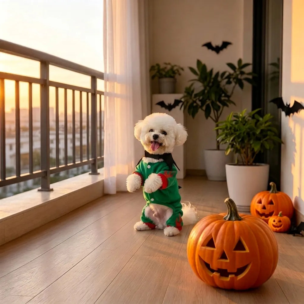 Tamecare Green Spiked Dinosaur Dog Costume