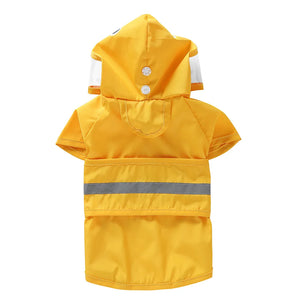 Reflective Duck Dog Raincoat with Tail Cover & Leash Hole, Medium Large Breeds