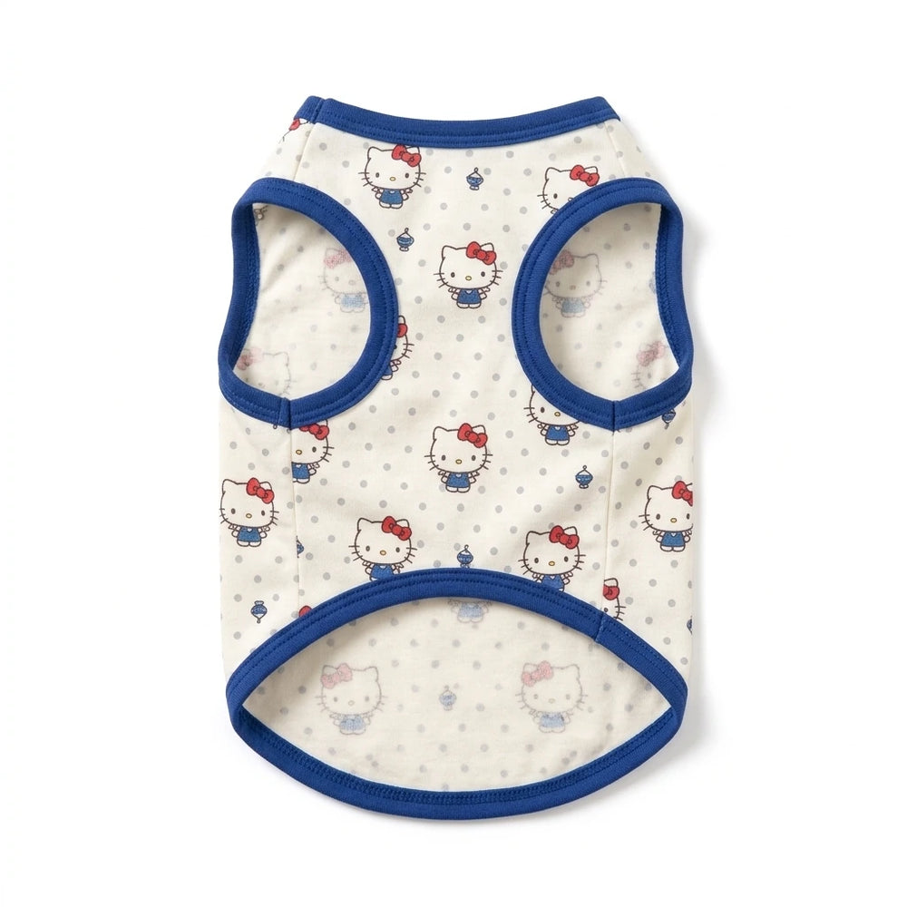Tamecare Blue Trim Cartoon Cat Vest