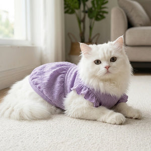 Tamecare Purple Ruffled Cat Dress