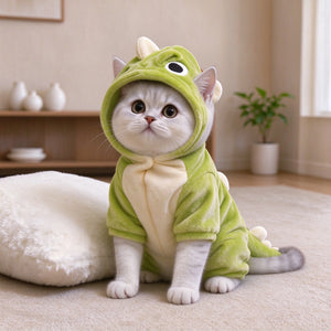 Tamecare Green Dinosaur Cat Costume