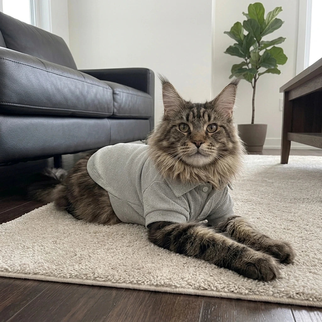 Tamecare Gray Polo Pet Shirt