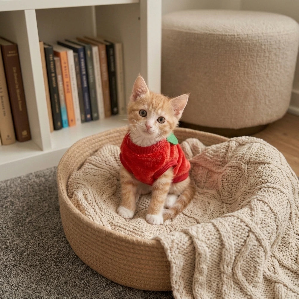 Tamecare Strawberry Fleece Pet Vest