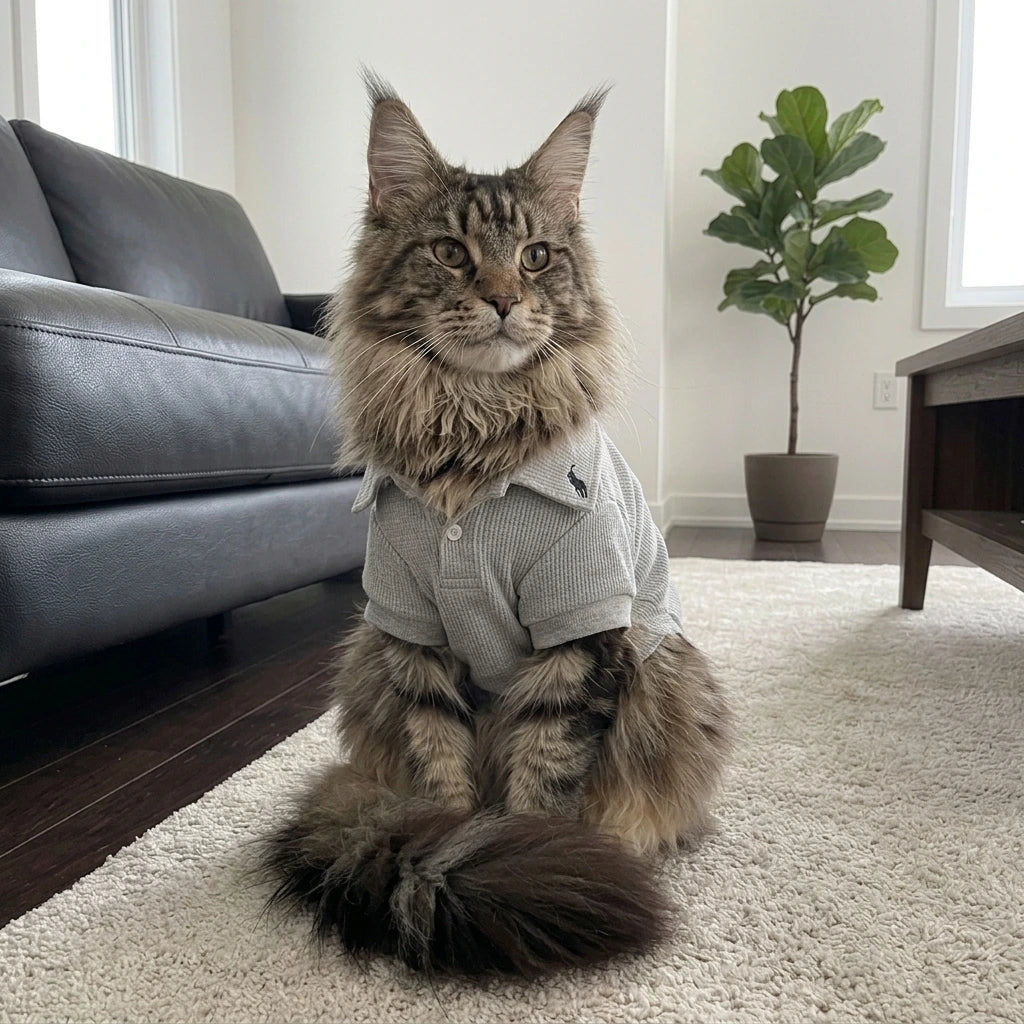 Tamecare Gray Polo Pet Shirt