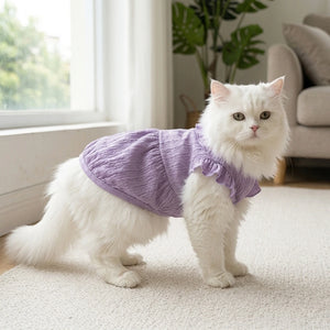 Tamecare Purple Ruffled Cat Dress