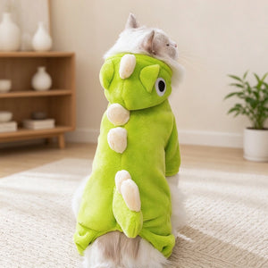 Tamecare Green Dinosaur Cat Costume