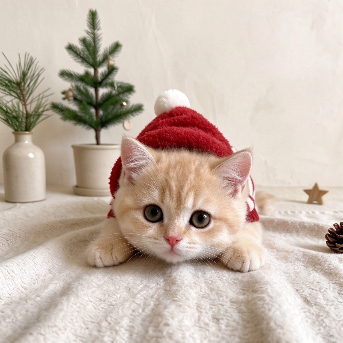 Tamecare Red Striped Knit Pet Sweater