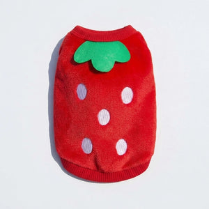 Tamecare Strawberry Fleece Pet Vest
