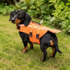 Orange Fish Tail Dog Life Jacket
