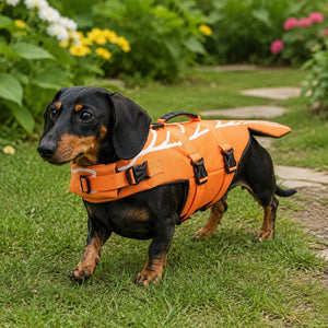 Orange Fish Tail Dog Life Jacket