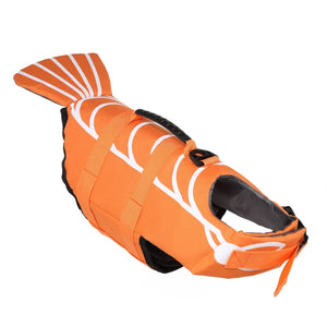 Orange Fish Tail Dog Life Jacket