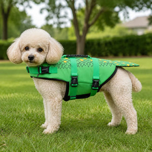 Green Dragon Tail Dog Life Jacket