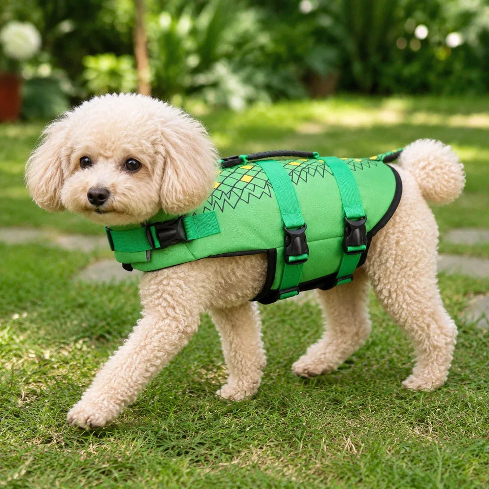 Green Dragon Tail Dog Life Jacket
