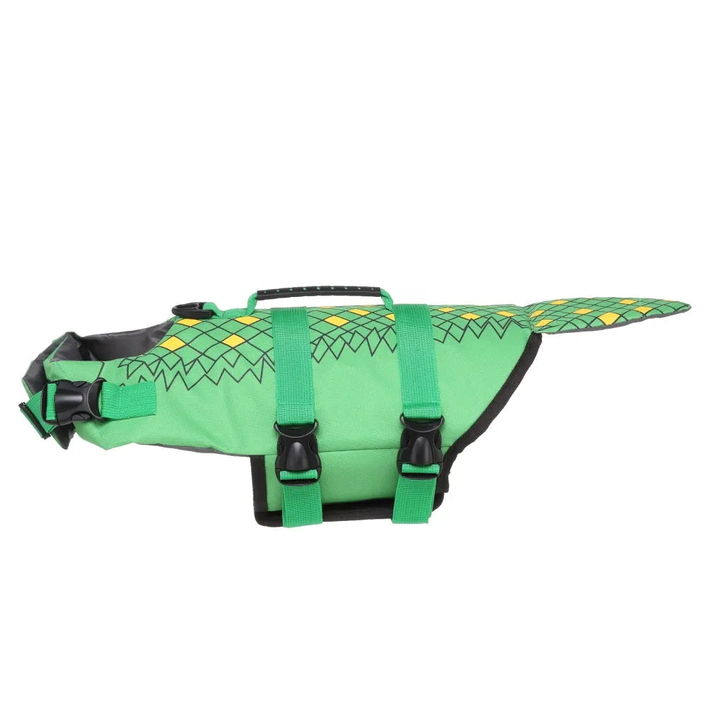 Green Dragon Tail Dog Life Jacket