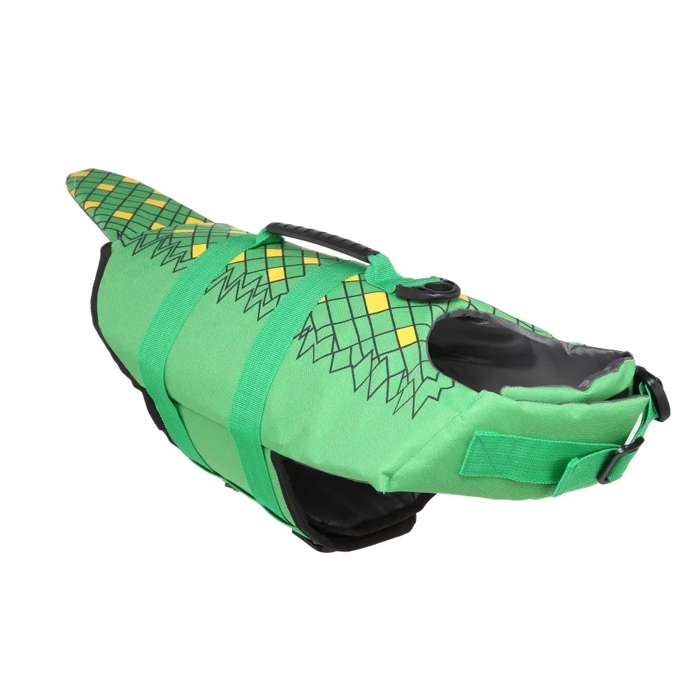 Green Dragon Tail Dog Life Jacket