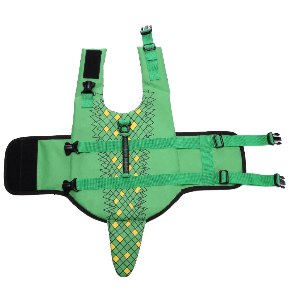 Green Dragon Tail Dog Life Jacket