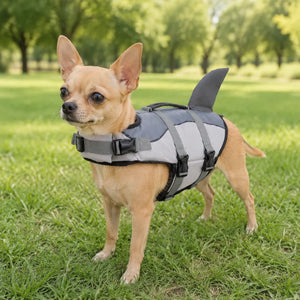 Gray Shark Fin Dog Life Jacket