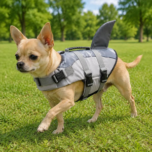 Gray Shark Fin Dog Life Jacket