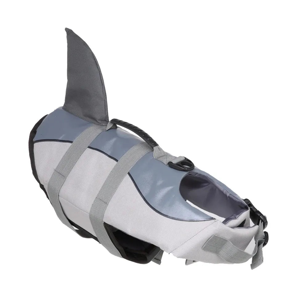 Gray Shark Fin Dog Life Jacket