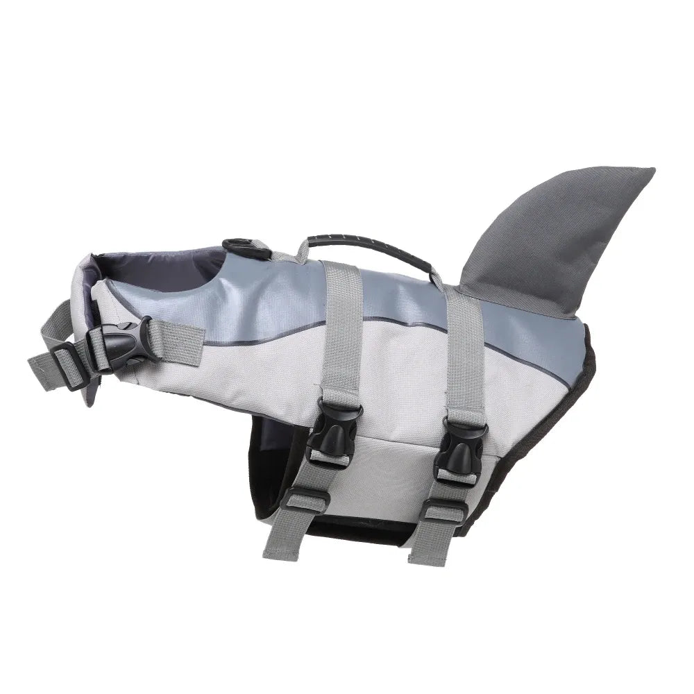 Gray Shark Fin Dog Life Jacket