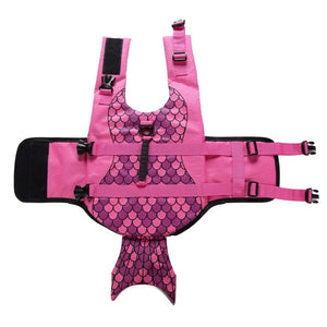 Pink Mermaid Tail Dog Life Jacket