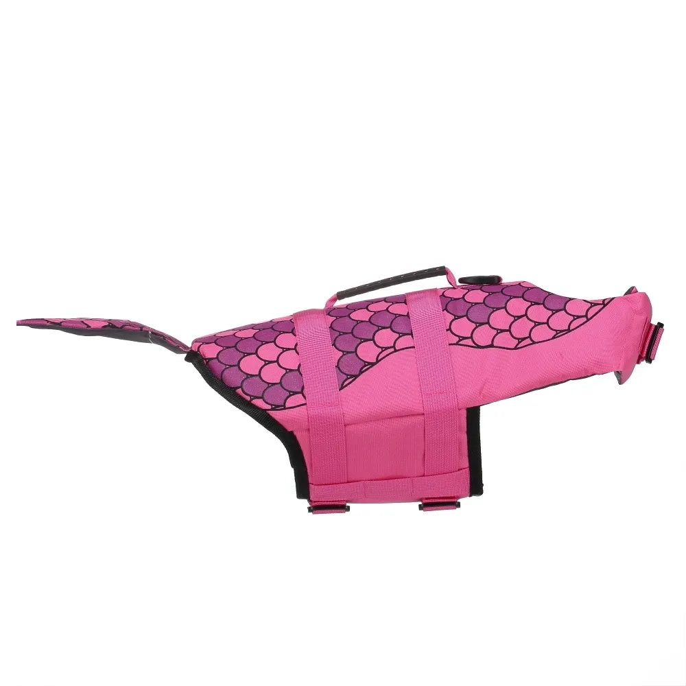Pink Mermaid Tail Dog Life Jacket